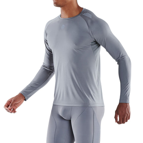 SKINS SERIES-3 MEN'S LONG SLEEVE ACTIVE TOP MID GREY