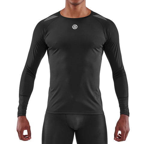 SKINS SERIES-3 MEN'S LONG SLEEVE ACTIVE TOP BLACK