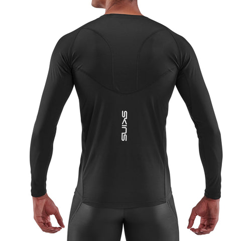 SKINS SERIES-3 MEN'S LONG SLEEVE ACTIVE TOP BLACK