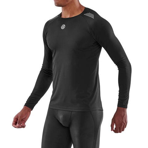 SKINS SERIES-3 MEN'S LONG SLEEVE ACTIVE TOP BLACK