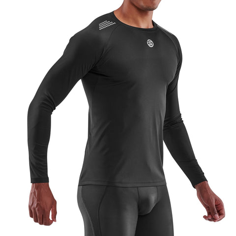 SKINS SERIES-3 MEN'S LONG SLEEVE ACTIVE TOP BLACK