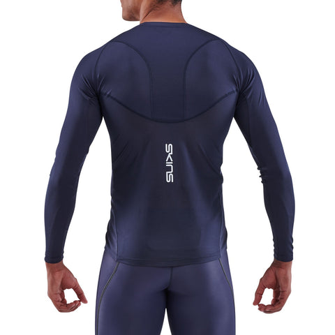 SKINS SERIES-3 MEN'S LONG SLEEVE ACTIVE TOP NAVY BLUE