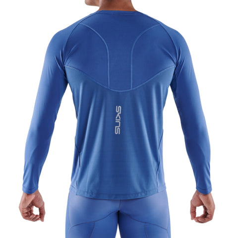 SKINS SERIES-3 MEN'S LONG SLEEVE ACTIVE TOP BLUE