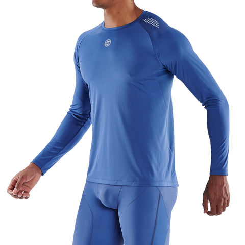 SKINS SERIES-3 MEN'S LONG SLEEVE ACTIVE TOP BLUE