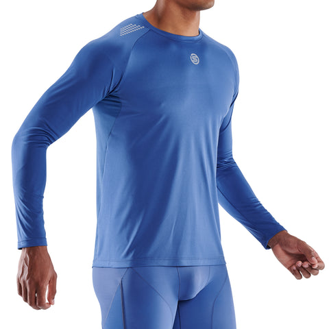 SKINS SERIES-3 MEN'S LONG SLEEVE ACTIVE TOP BLUE