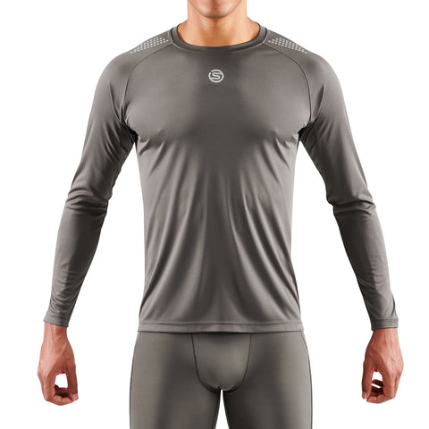 SKINS SERIES-3 MEN'S LONG SLEEVE ACTIVE TOP CHARCOAL