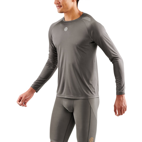 SKINS SERIES-3 MEN'S LONG SLEEVE ACTIVE TOP CHARCOAL