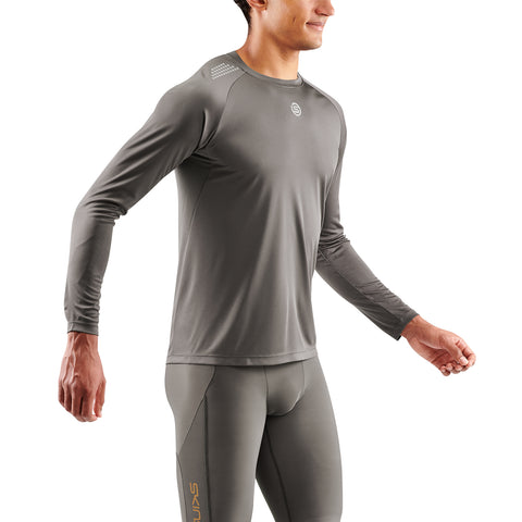 SKINS SERIES-3 MEN'S LONG SLEEVE ACTIVE TOP CHARCOAL