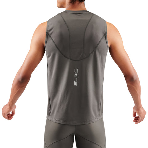 SKINS SERIES-3 MEN'S TANK TOP CHARCOAL