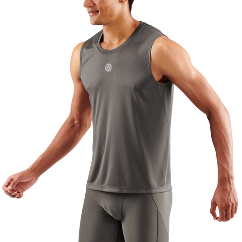 SKINS SERIES-3 MEN'S TANK TOP CHARCOAL