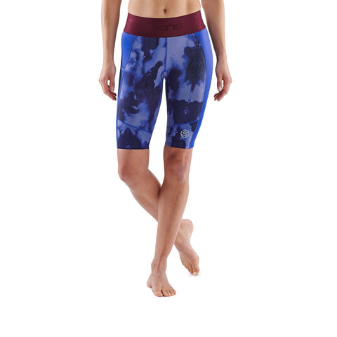 SKINS SERIES-3 WOMEN'S HALF TIGHTS BLUE CAMO