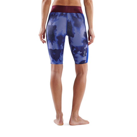 SKINS SERIES-3 WOMEN'S HALF TIGHTS BLUE CAMO