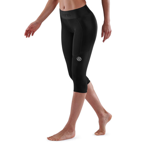 SKINS SERIES-3 WOMEN'S THERMAL 3/4 TIGHTS BLACK