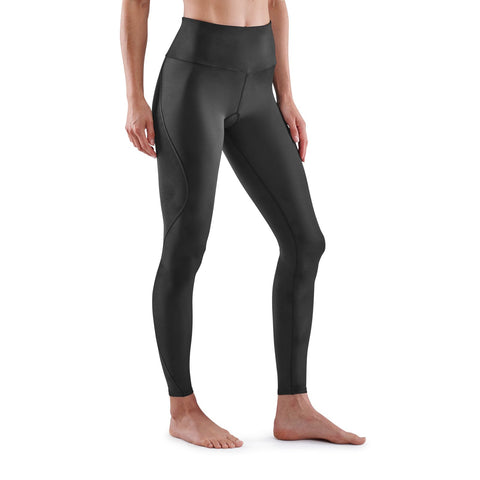 SKINS SERIES-3 WOMEN'S TRAVEL AND RECOVERY LONG TIGHTS BLACK