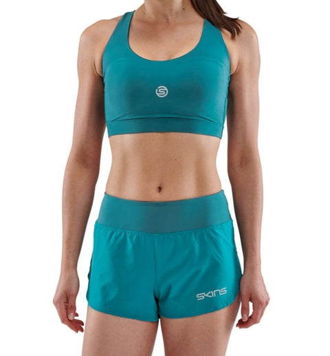 SKINS SERIES-3 WOMEN'S ACTIVE BRA TEAL