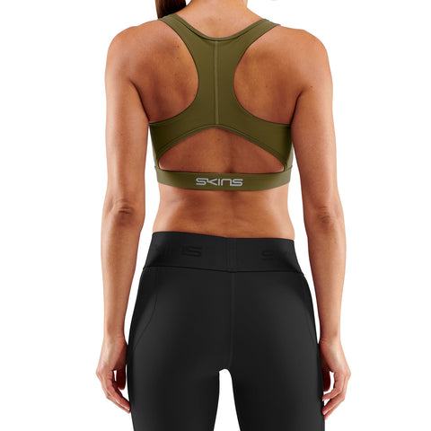 SKINS SERIES-3 WOMEN'S ACTIVE BRA OLIVE