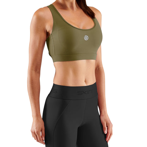 SKINS SERIES-3 WOMEN'S ACTIVE BRA OLIVE