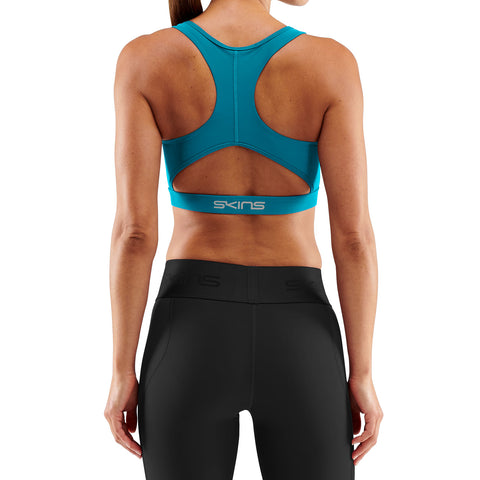 SKINS SERIES-3 WOMEN'S ACTIVE BRA CYAN