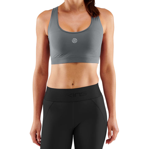 SKINS SERIES-3 WOMEN'S ACTIVE BRA CHARCOAL