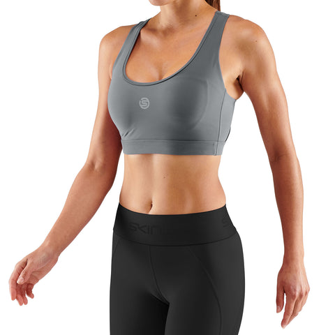 SKINS SERIES-3 WOMEN'S ACTIVE BRA CHARCOAL