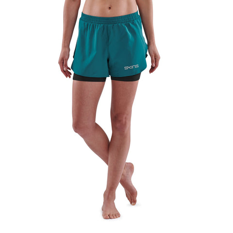 SKINS SERIES-3 WOMEN'S X-FIT SHORTS TEAL