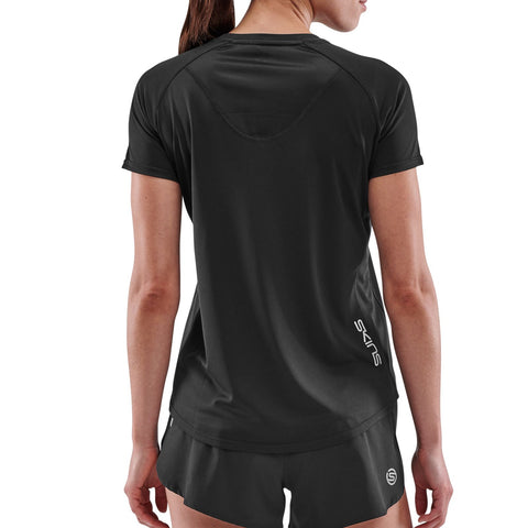 SKINS SERIES-3 WOMEN'S SHORT SLEEVE TOP BLACK