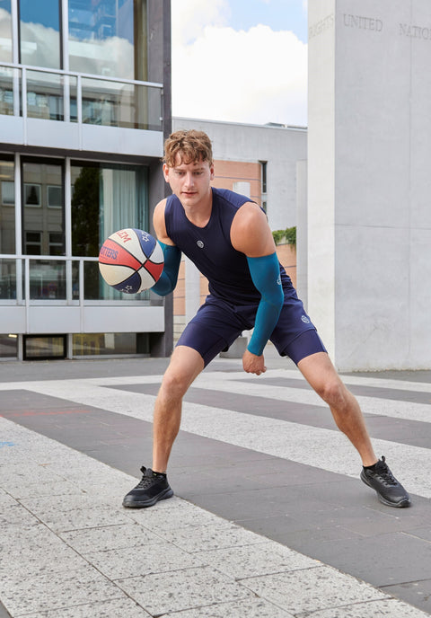 SKINS SERIES-3 MEN'S TANK TOP NAVY BLUE