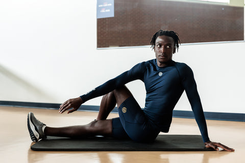 SKINS SERIES-1 MEN'S LONG SLEEVE TOP NAVY BLUE