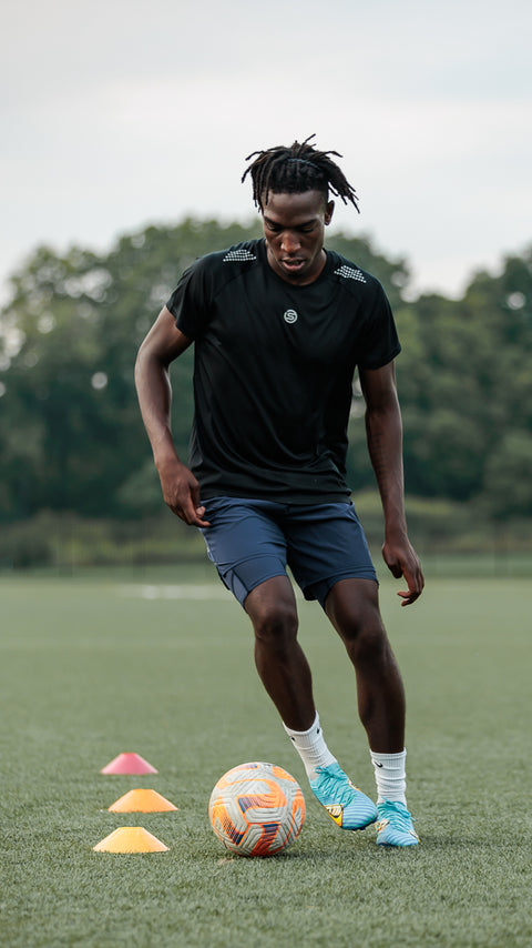 SKINS SERIES-3 MEN'S SHORT SLEEVE ACTIVE TOP NAVY BLUE
